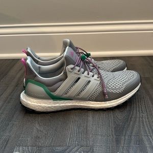 Adidas Ultraboost 1.0 Shoes Men’s Grey Lucid Fuschia Size 10